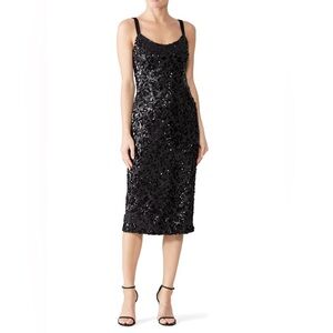 Dress The Population Sequin Cheetah Lynda Sheath Dress